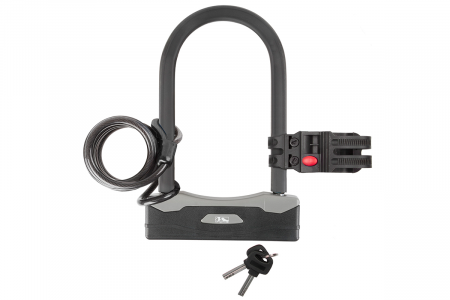 Замок скоба M-WAVE "B&S" с троссом 1500 мм